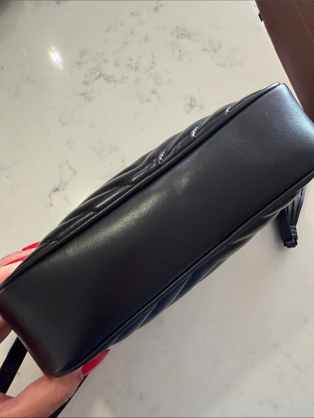 Authentic Saint Laurent Black Quilted Leather Camera Crossbody with YSL Monogram - Picture 5 of 9